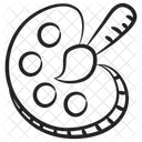 Paleta De Colores Paleta De Pinturas Acuarelas Icono