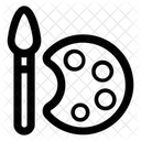 Paleta De Colores De Pintura Pintura En Negrita Herramienta De Pintura Icono