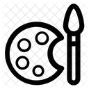 Paleta De Colores De Pintura Pintura En Negrita Herramienta De Pintura Icono