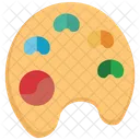 Paleta De Colores De Pintura Paleta De Pintura Y Pincel Pintura Icono