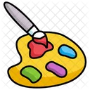 Paleta De Colores Pintura Artista Icono