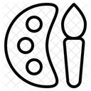 Paleta De Pintura Arte Pincel Colores Icono