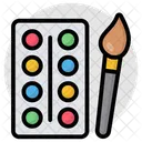 Paleta De Pintura Paleta De Colores Acuarela Icono