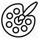 Paleta De Pintura Paleta De Colores Pintura Icono