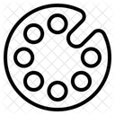 Paleta De Pintura Paleta De Colores Pintura Icono