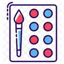 Paleta De Pintura Paleta De Colores Herramienta De Pintura Icono