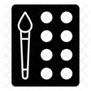 Paleta De Pintura Paleta De Colores Herramienta De Pintura Icono