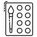 Paleta De Pintura Paleta De Colores Herramienta De Pintura Icono