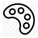 Paleta De Pintura Paleta De Colores Herramienta De Pintura Icono