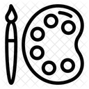 Acuarelas Paleta De Colores Paleta De Pintura Icono