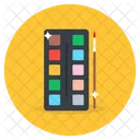 Paleta De Pintura Acuarelas Paleta De Colores Icono
