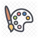 Paleta De Pintura Paleta De Colores Herramienta De Pintura Icono