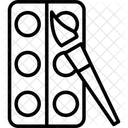 Paleta De Pintura Acuarelas Paleta De Colores Icono