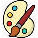 Palette Colors Paint Brush Icon
