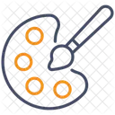 페인트가 들어있는 팔레트 아이콘