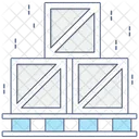 Paletten Produktverteilung Paketsortierung Symbol
