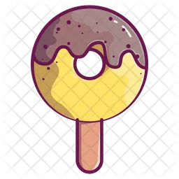 Palito De Helado De Donut  Icono