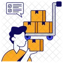 Pallet Truck Luggage Cart Handcart Icon