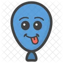 Palloncino Con La Lingua Fuori Emoji Con Palloncino Faccia Con Palloncino Icon