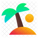 Palm Tree Beach Icon
