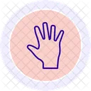 Palm Hand Color Circle Icon Icon