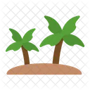 Palm Island Beach Coconut Icon