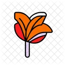 Palm Leaf Summer Vacation Icon