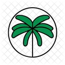 Palm Leaf Summer Vacation Icon