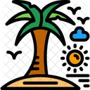 Palm Tree Tropical Paradise Palm Tree Scenery Icon