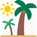 Beach Coconut Holiday Icon