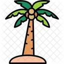 Palm Tree Beach Coconut Icon