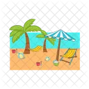 Beach Sea Ocean Icon