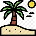 Palm Tree Tropical Beach Icon