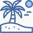 Palm Tree Tropical Beach Icon