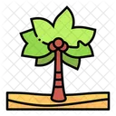 Beach Island Vacation Icon