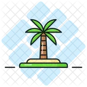Palm Tree Beach Icon