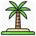 Palm Tree Beach Icon