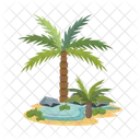 Palm Summer Leaf Icon