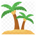 Palm Trees Island Beach Icon