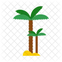 Palmera Playa Arbol Icono