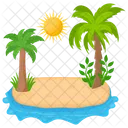 Isla Tropical Isla Paraiso Icono