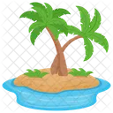 Isla Tropical Isla Paraiso Icono