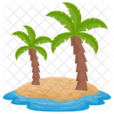 Isla Tropical Isla Paraiso Icono