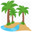 Isla Tropical Isla Paraiso Icono