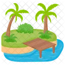 Isla Tropical Isla Paraiso Icono