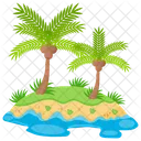 Isla Tropical Isla Paraiso Icono