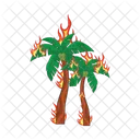 Fuego Caliente Naranja Icono
