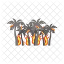 Fuego Caliente Naranja Icono