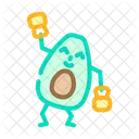 Aguacate Fruta Fitness Icono