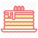 Pancake Cake Cherry Icon